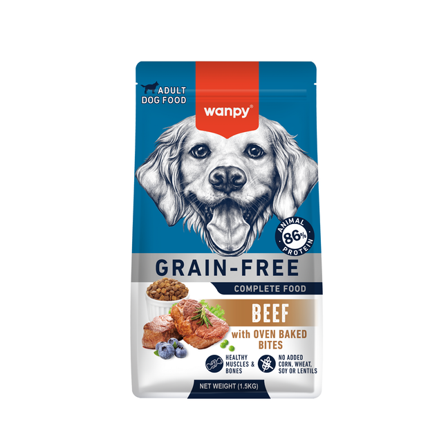 Wanpy - Croquettes pour chien au bœuf 1,5 kg (adulte)