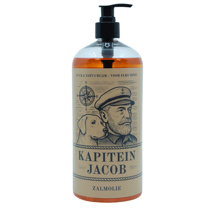Huile de saumon Captain Jacob pour chiens - 1 litre