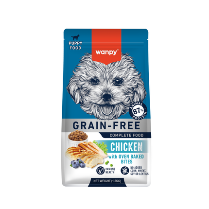 Wanpy - Nourriture pour chiens au poulet - 1,5 kg (Chiot)