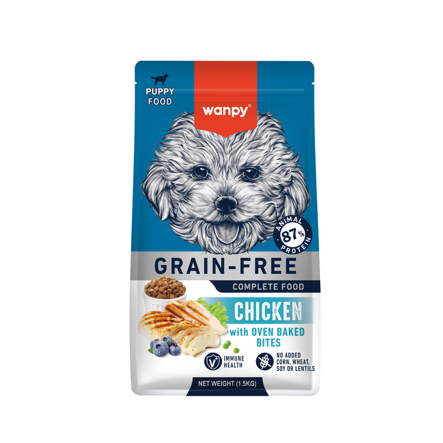 Wanpy - Nourriture pour chiens au poulet - 1,5 kg (Chiot)