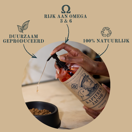 Huile de saumon Captain Jacob pour chiens - 1 litre