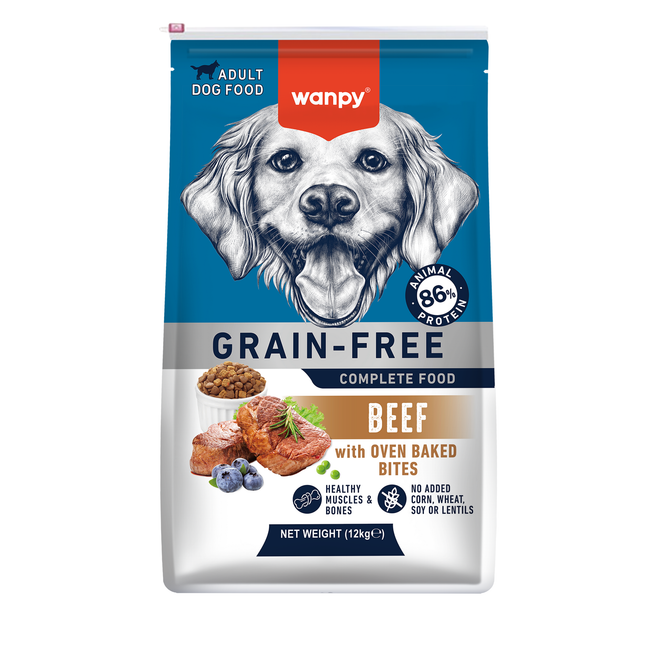Wanpy - Nourriture pour chiens au bœuf 12 kg (adulte)