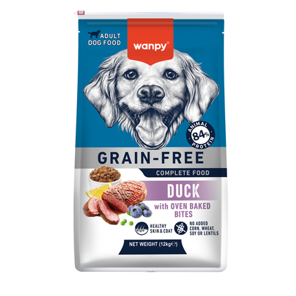 Wanpy - Nourriture pour chiens au canard 12 kg (adulte)