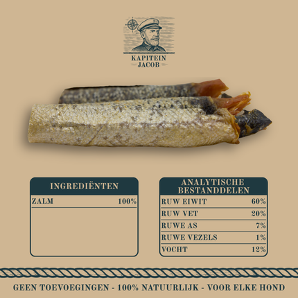 Capitaine Jacob - Peaux de saumon séchées avec chair - 750 grammes