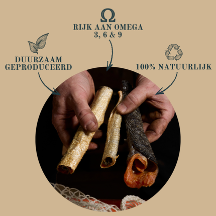 Capitaine Jacob - Peaux de saumon séchées avec chair - 750 grammes