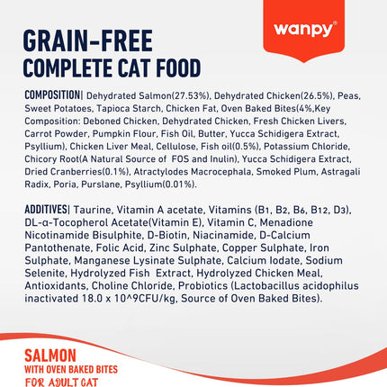 Wanpy - Nourriture pour chats au saumon - 1,5 kg (Adulte)