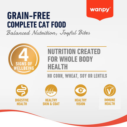 Wanpy - Nourriture pour chats au saumon - 1,5 kg (Adulte)