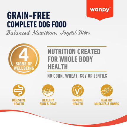 Wanpy - Nourriture pour chien au canard 1,5 kg (adulte)