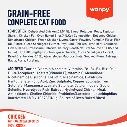 Wanpy - Nourriture pour chatons au poulet - 8 kg