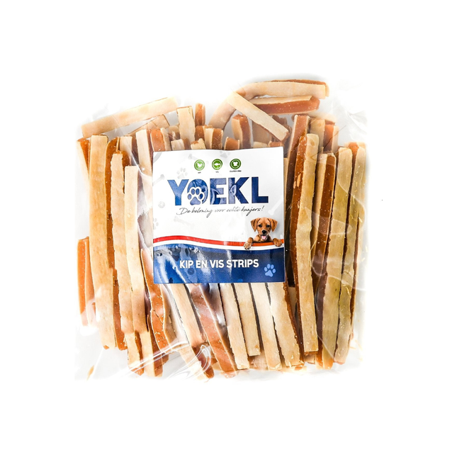 YOEKL - Lanières de poulet et de poisson 400 grammes 