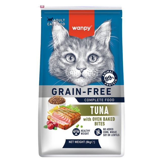 Wanpy - Nourriture pour chats au thon - 8 kg (Adulte)